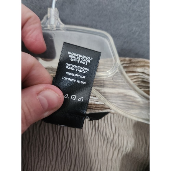 NWT Ali Miles PL Velvet/Velour Beige Wearable Art Blouse Shirt Top Minimalist - Picture 9 of 10